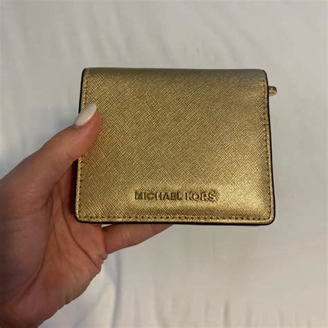 michael kors gold wallet